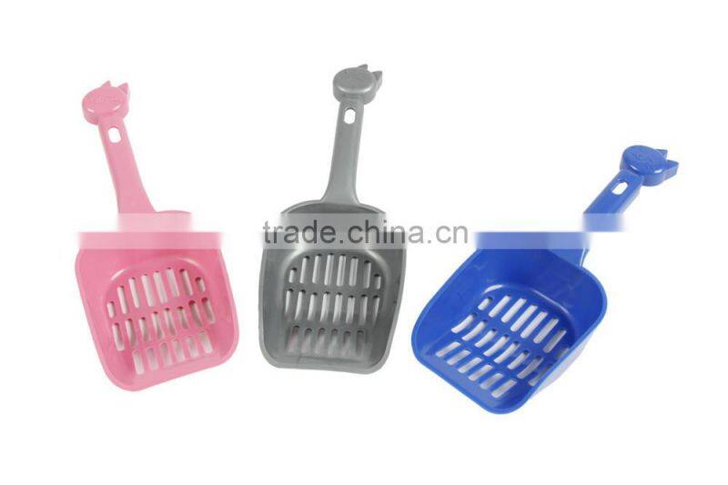 Wholesale plastic pet litter sholve with lovey cat head pattern cat litter
