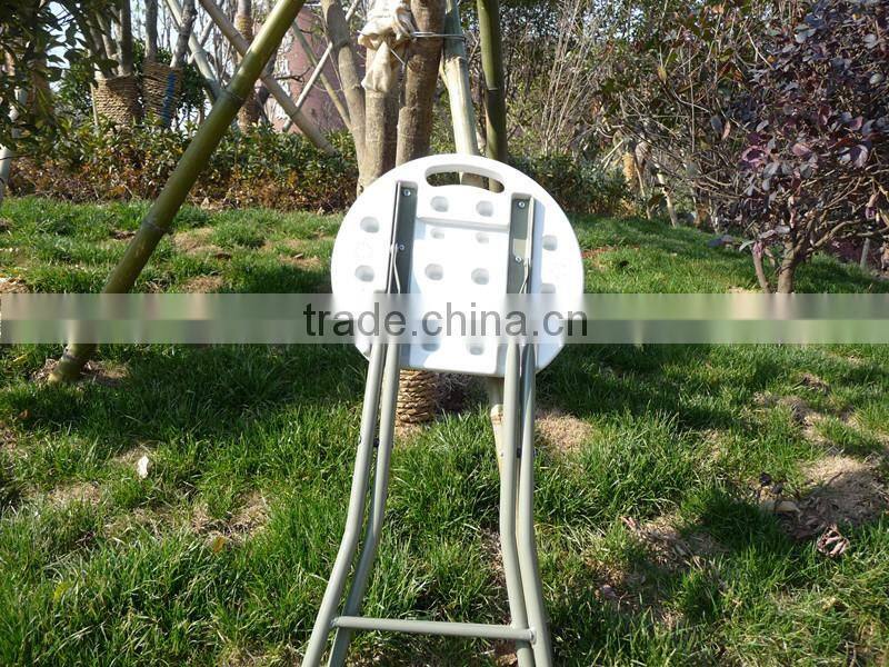 Blow moulded Strong and durable 45H metal leg folding garden stool
