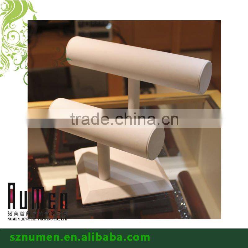 white leather pendant display props jewelry display props