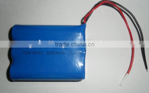 rechargeable li ion battery 18650 3.7v 2200mah/11.1v li-ion battery pack