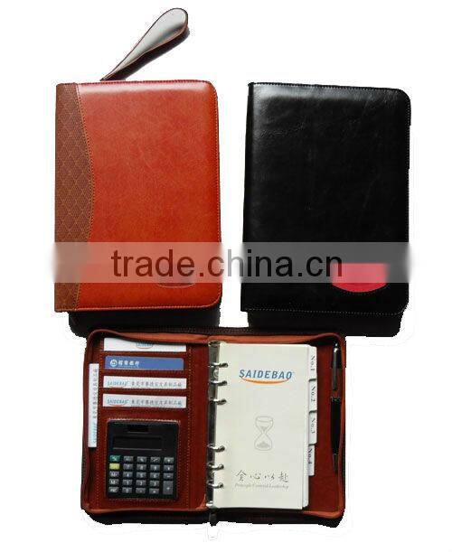 Organizer A5 Leather Notebook cover with ring bound