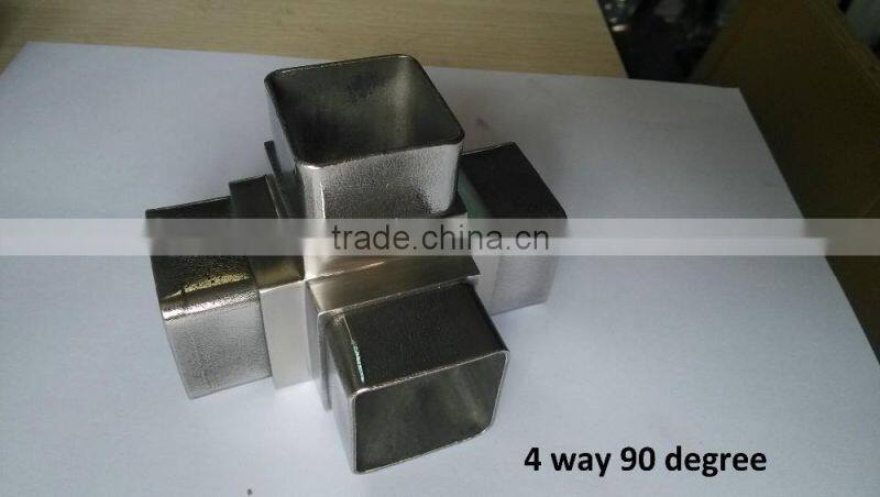 304 316 stainless steel round steel tube connectors