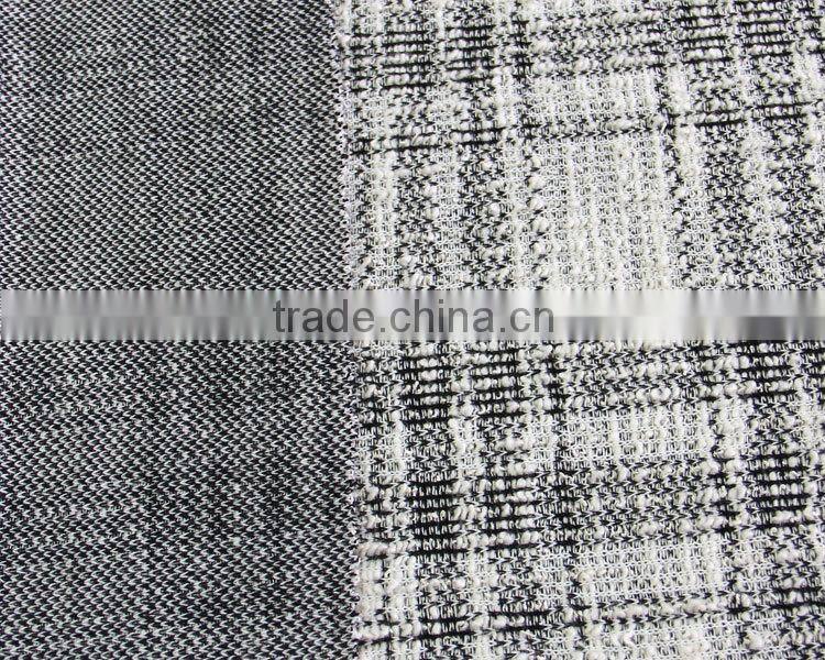 2016 polyester cotton knitted sweater fabric lady dress coat