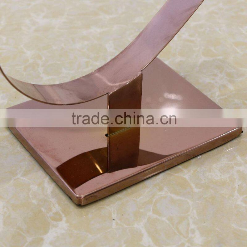 Rose gold round belt display rack stand