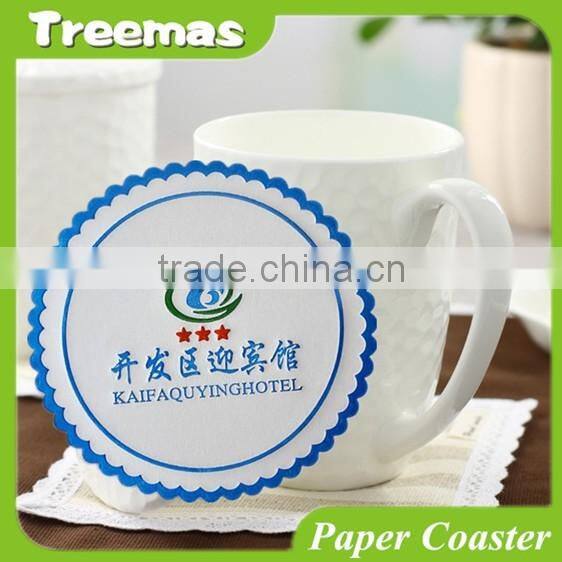 Custom Beer/Wine Absorbent Printed Paper Coaster/Mat Promotional For Pub/Bar