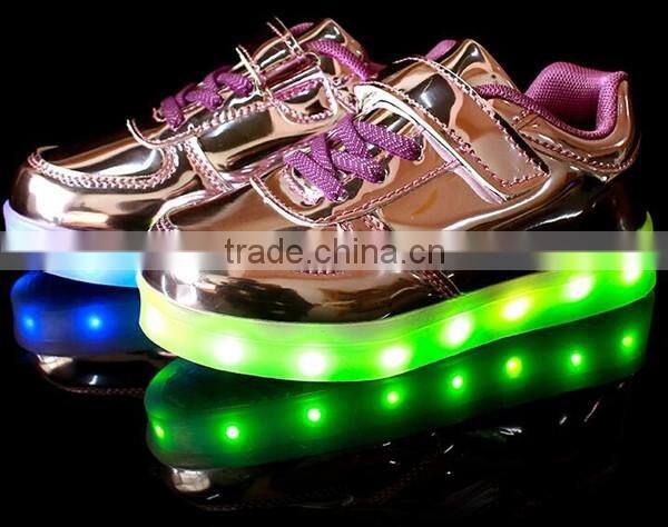 New design 7 color led light up funny kids shoes