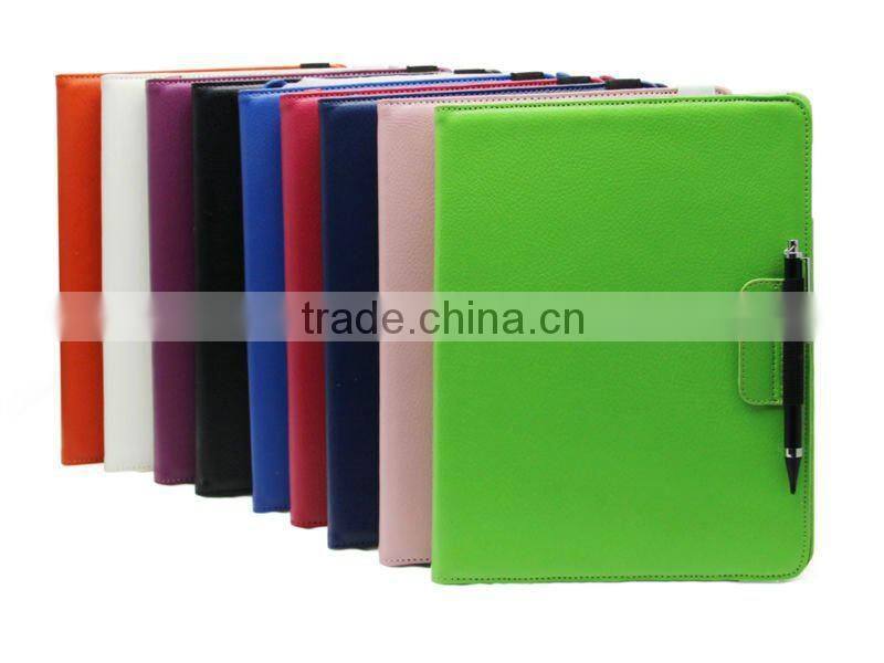 360 degree rotation pu leather case for ipad 2/3