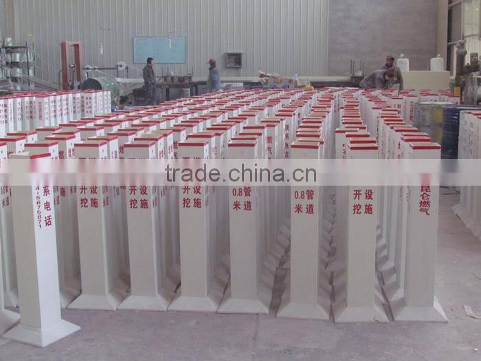 Square tube Protect Cable Warning Marking Piles with various sizes