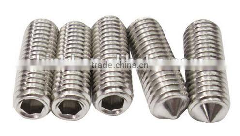 Stainless steel tip machine set screw