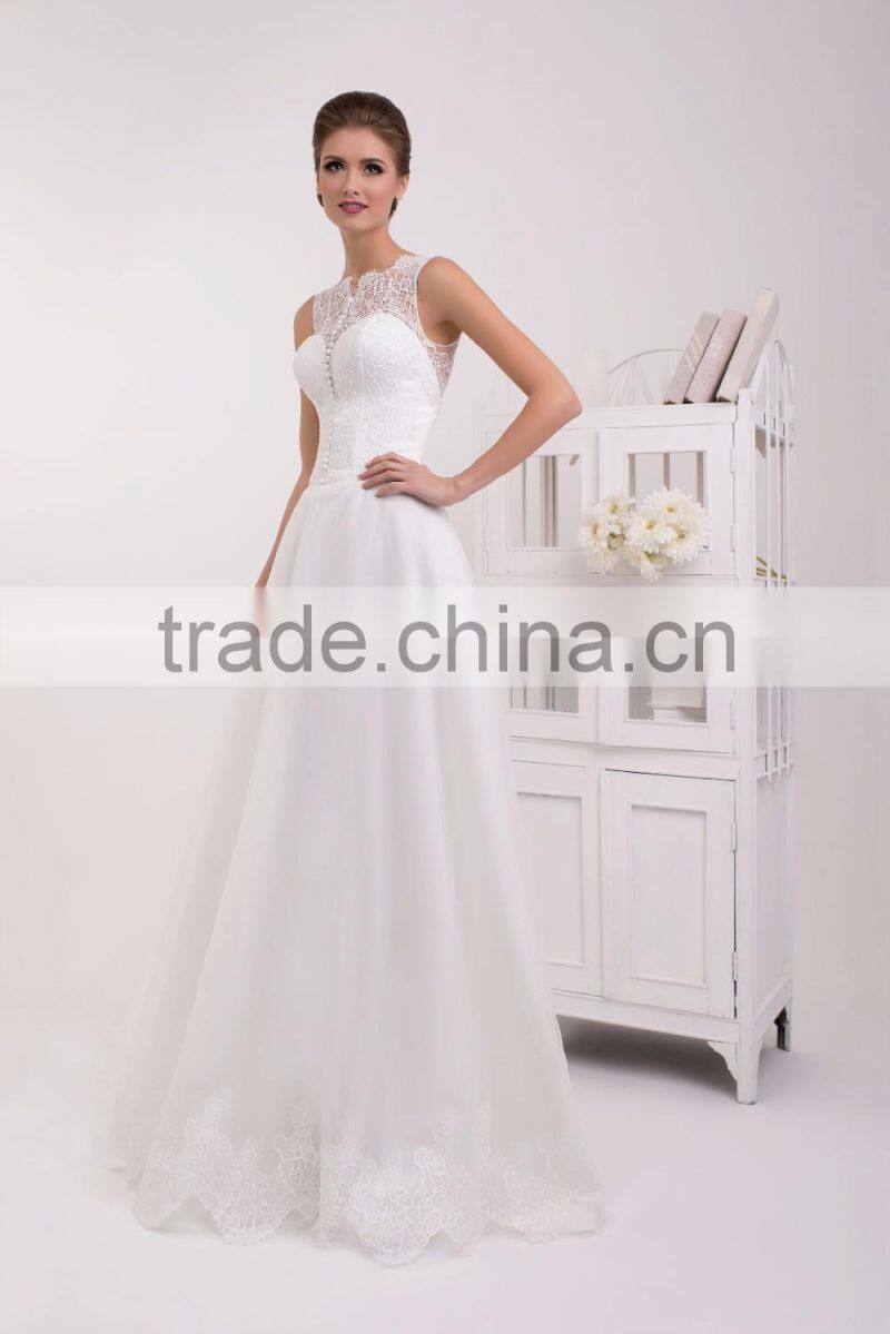 Italian eyelash lace Wedding Dress Splendid Design