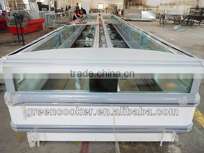 supermarket food display freezer equipment with remote compressor