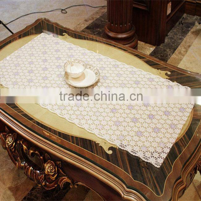 Dongguan factory pvc lace table runner wholesale 50cm tablecloth
