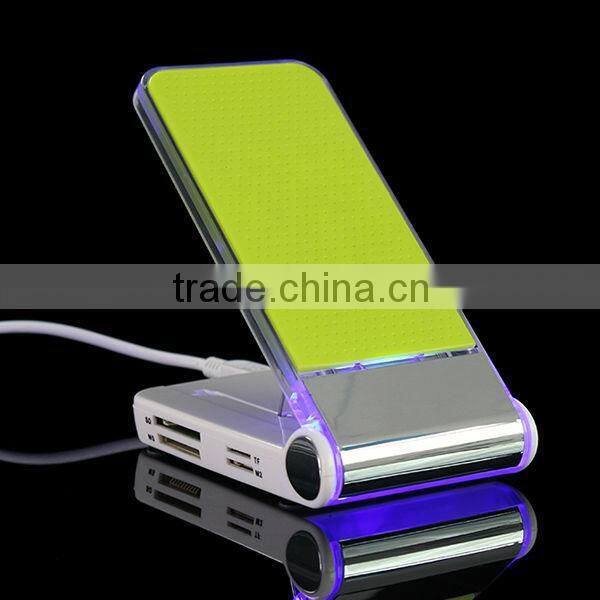 USB HUB cell phone holder for desktop note book