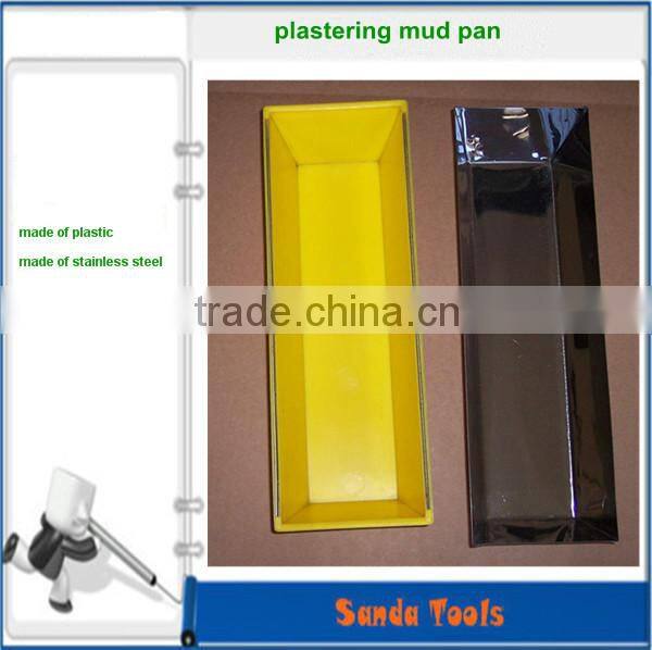 12" red plastic mud pan