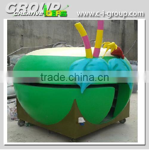 marketable fiberglass round kiosk /wanted fast food Kiosk factory design