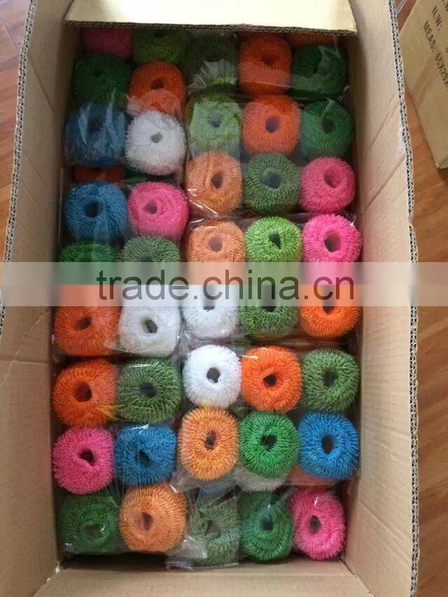 Muti-purpose new product Polyester fiber scourer Household cleaning item