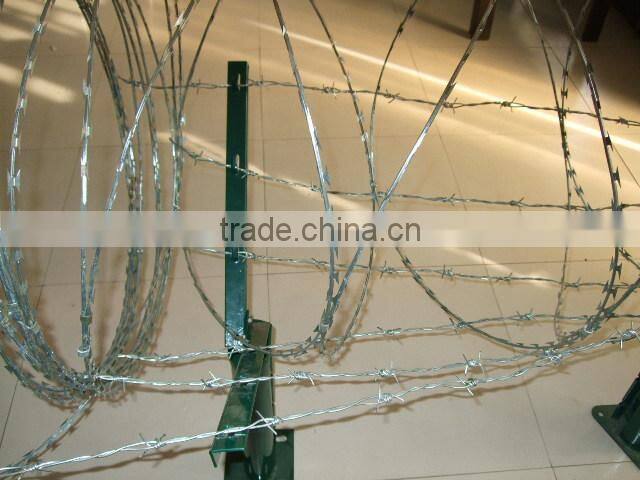 Hot dipped galvanized and powder coating barbed wire hot sale