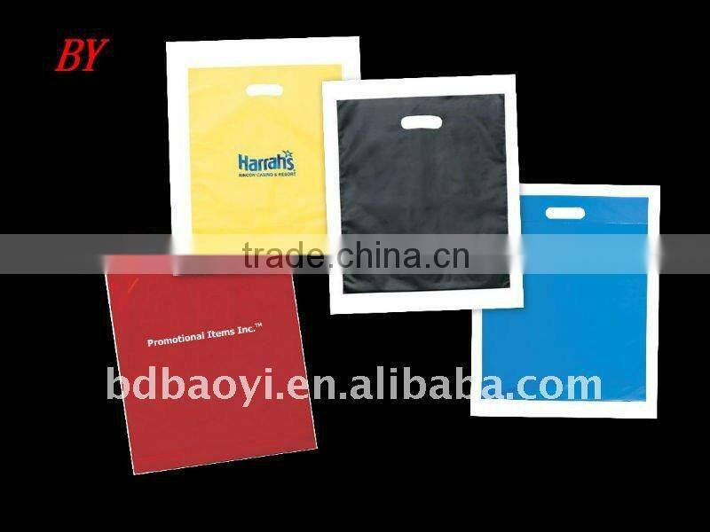 die cut plastic shopping bag