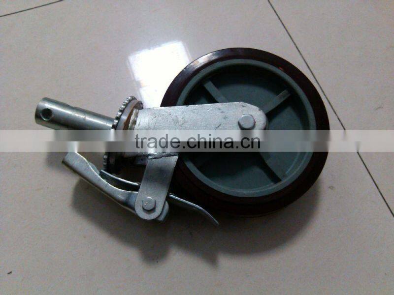 Rubber, PU, PP, PVC (with brake )scaffolding caster wheel
