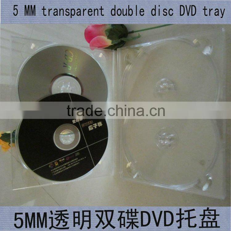 5mm Clear double-sided DVD tray