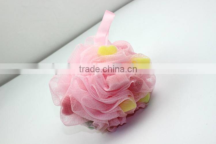 Baby mesh sponge,pink bath sponge loofah for shower
