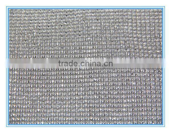 Hot selling aluminum crystal rhinestone mesh for shoes decoration