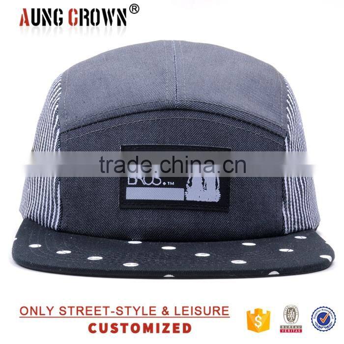 Wholesale price fashion custom 5 panel blank cap