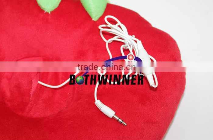 Strawberry shape pillow speaker/Fruit pillow speaker