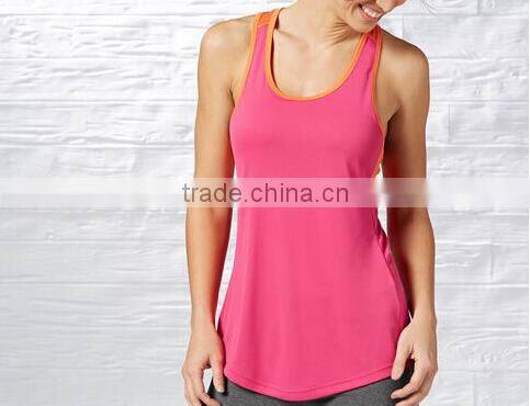 Custom 2016 new pink sexy running vest for women