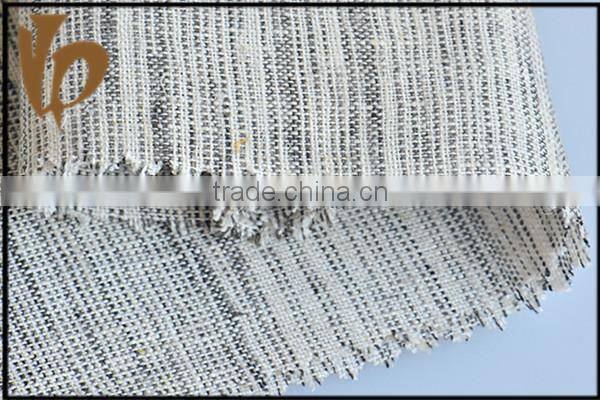 New products viscose linen black white stripe fabric black and white striped dress fabric