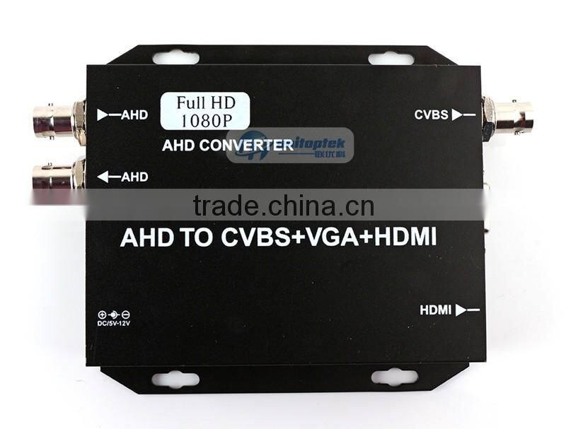 Signal to HDMI/VGA/BNC With 720P/80P 25/30Hz US/EU/UK/AU Plug Black HD AHD Video Converter