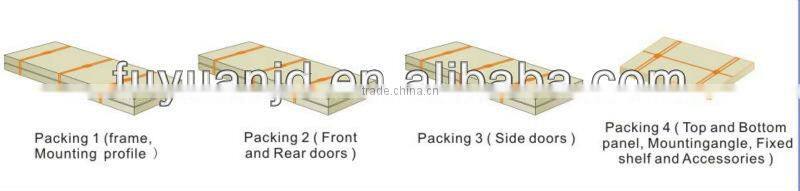 FU YUAN EM serials 19'' standard glass door network cabinet FY-EMG