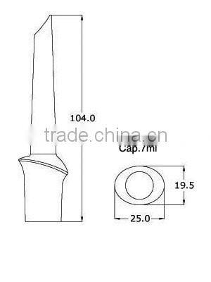 Round high quality wholesale green small cute eyeliner tube