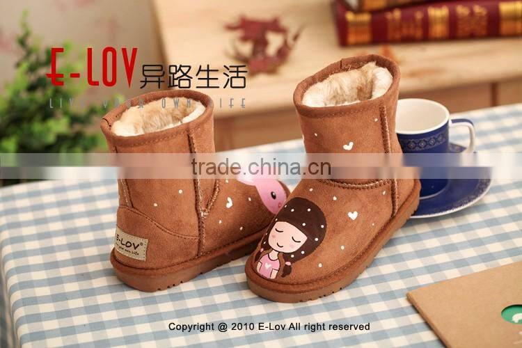 Hot sales high quality and cheap fur plush outdoor shoes