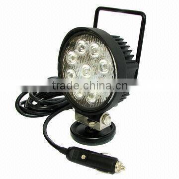 Hot Sell Highpower performance LED Work Light,for ATV SUV TRUCK JEEP Offroad Vehicle(SR-LW-27H,27W)Spot or Flood,Handle w Magnet