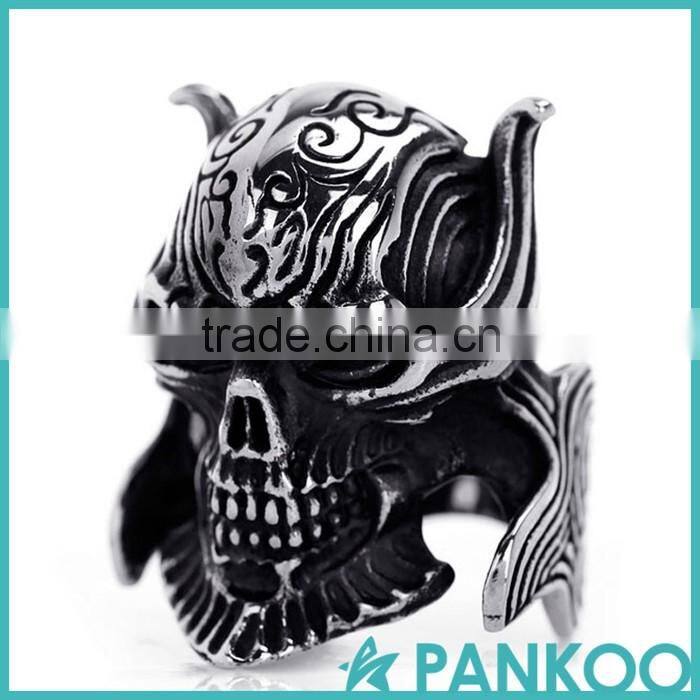 2016 Non-mainstream fashion classic retro series of various punk skull shape Thai silver and titanium unisex ring