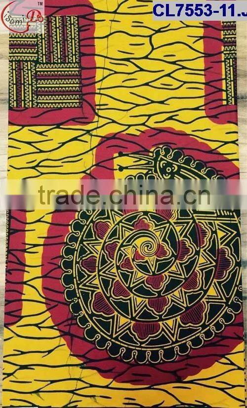 CL7553(13-18) 2016 new hot sell Jacquard style Real java wax african wax holland print fabric