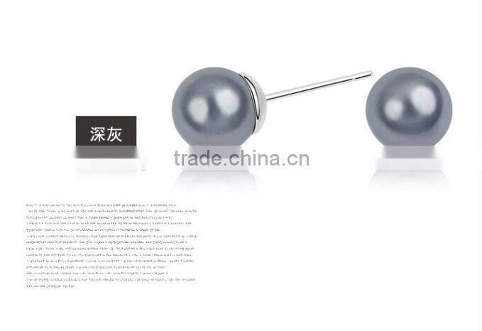 KSTONE 925 sterling silver natural stud earring , stud pearl earring