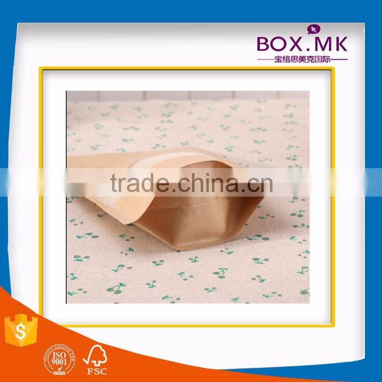 2016 Moisture Proof Zipper Top High Quality Kraft Paper Tea Bag