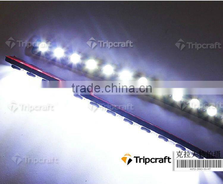 New 2X Car DIY 6 LED DRL Daytime Running Light Lamp Bar Soft Head Car Light Super White
