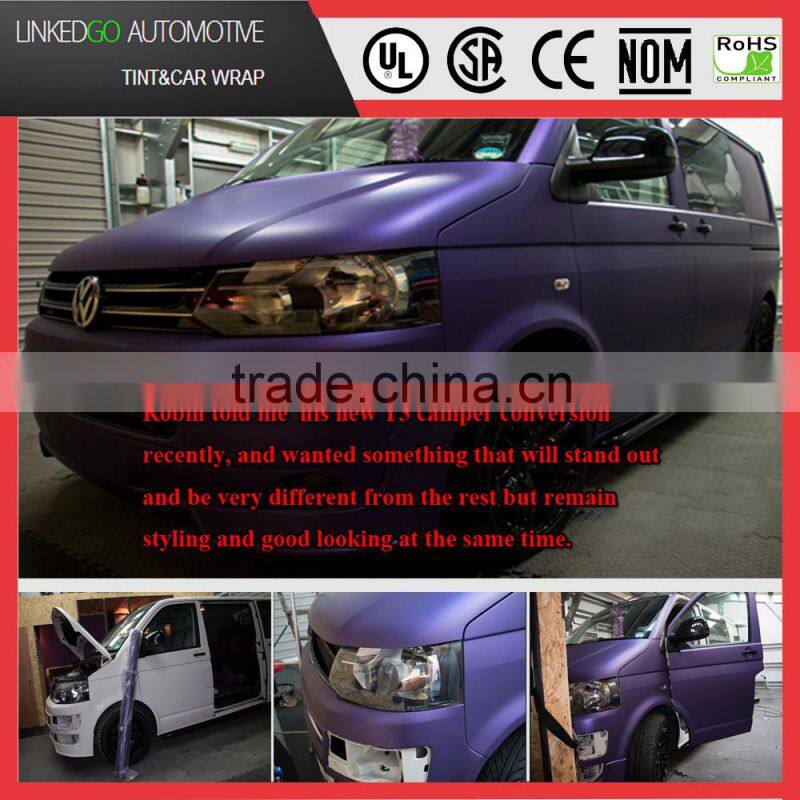 Metallic Pearl white Matte bubble free car wrap for stretchable Pearl white satin chrome vinyl sticker 1.52*20m