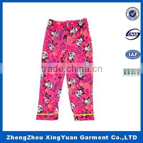 2016 new design Women Pajama Pant With 100% Cotton Flannel Printed Lounge Pants