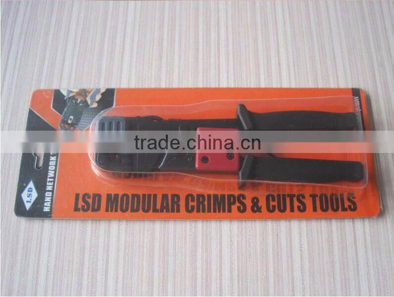 LSDbrandLS-86 Modular Tool RJ45/RJ11/RJ12 Crimper /Cutter/Stripper Cat5, Cat6, telephone cables,terminates cables with modular