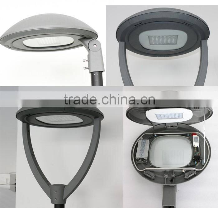 New designed round design 110lm/w IP65 IK08 led post top lantern 80w