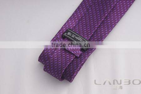 2016 fashion trendy purple jacquard silk woven mens skinny tie for sale
