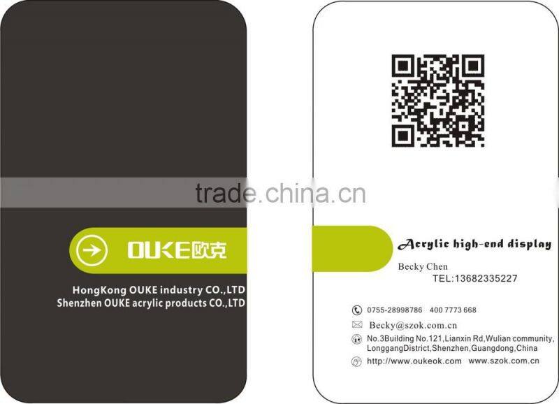 Silk screen printing transparent acrylic name plate holder for sale