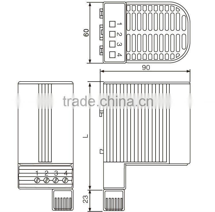 2014 hot hot sale Touch-safe Heater CSF 060 Series 50W-150W