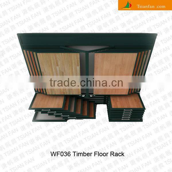 WF036 wood flooring display racks/ceramic tile display racks for showroom/flooring tile display stand