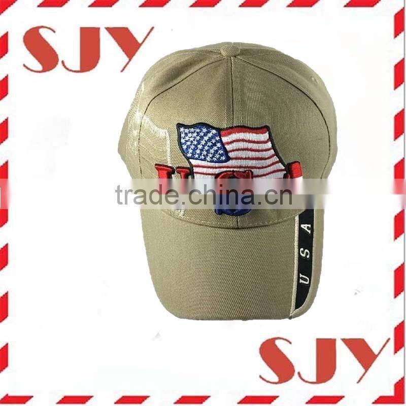 High quality 6 panel custom 3d embroidery military baseball cap
