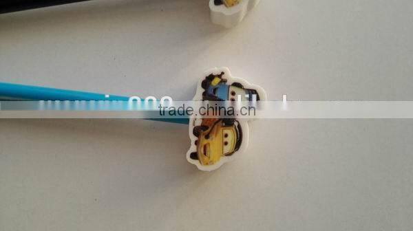 promotional custom HB pencil with car shaped eraser